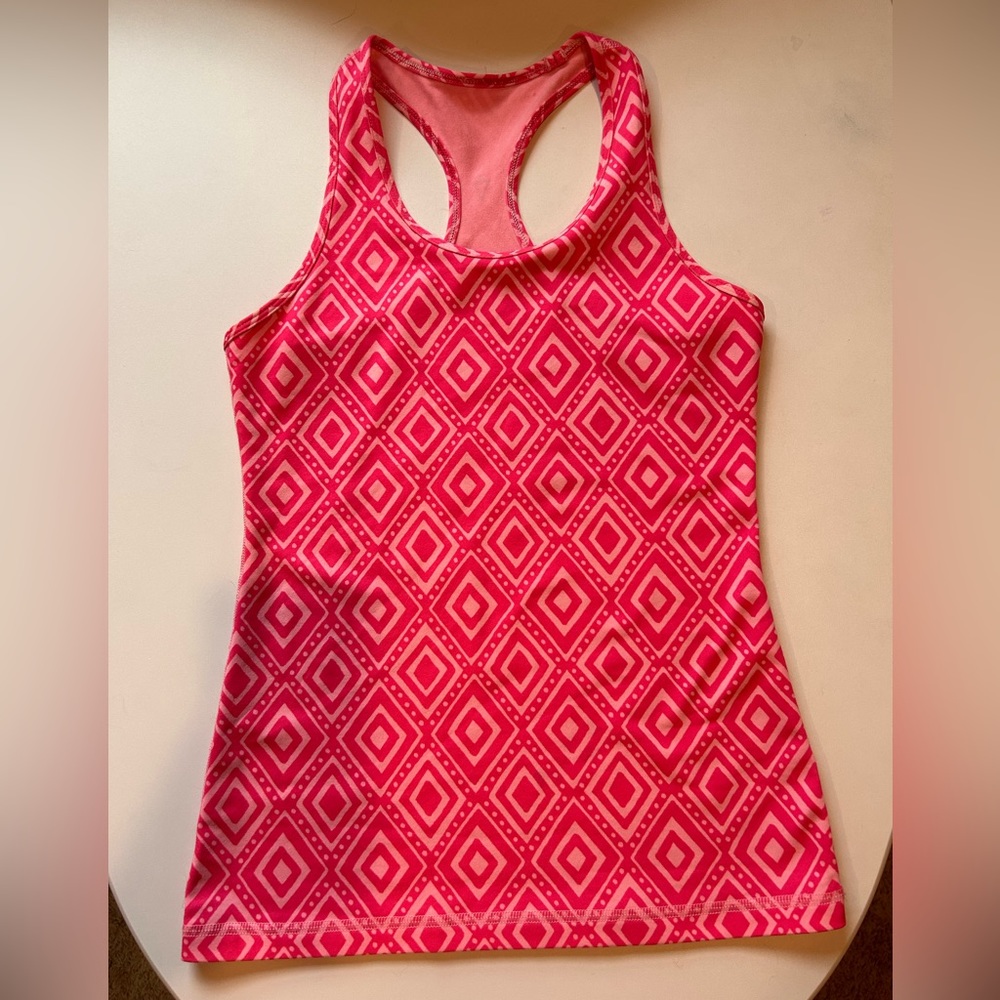 Ivivva Pink Patterned Tank Top Size 10